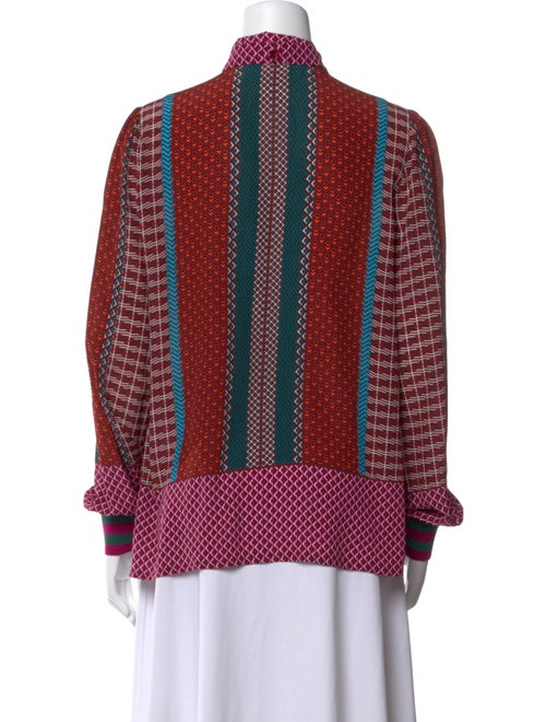 Maison Common Silk Printed Button-Up Top