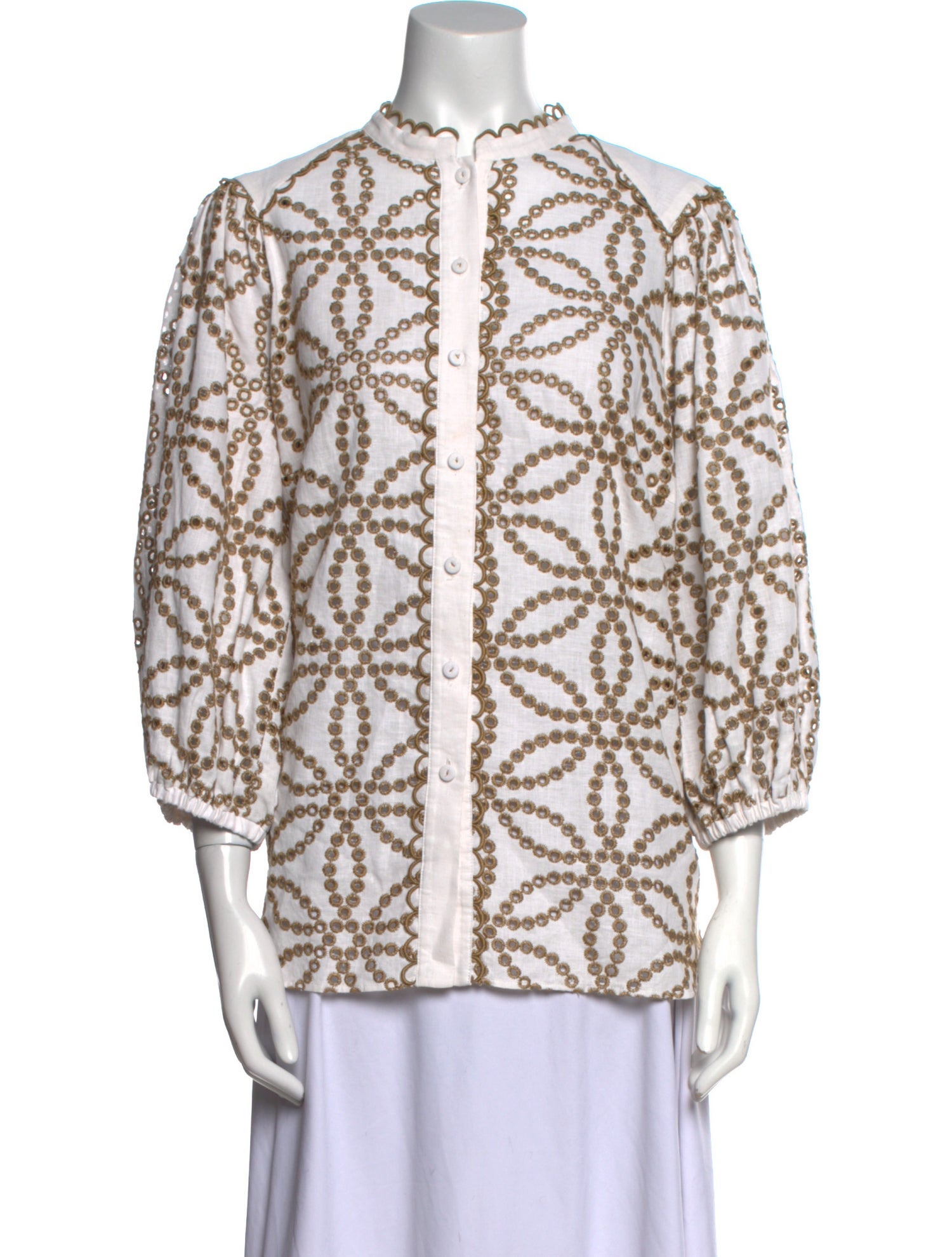 Maison Common Linen Printed Blouse