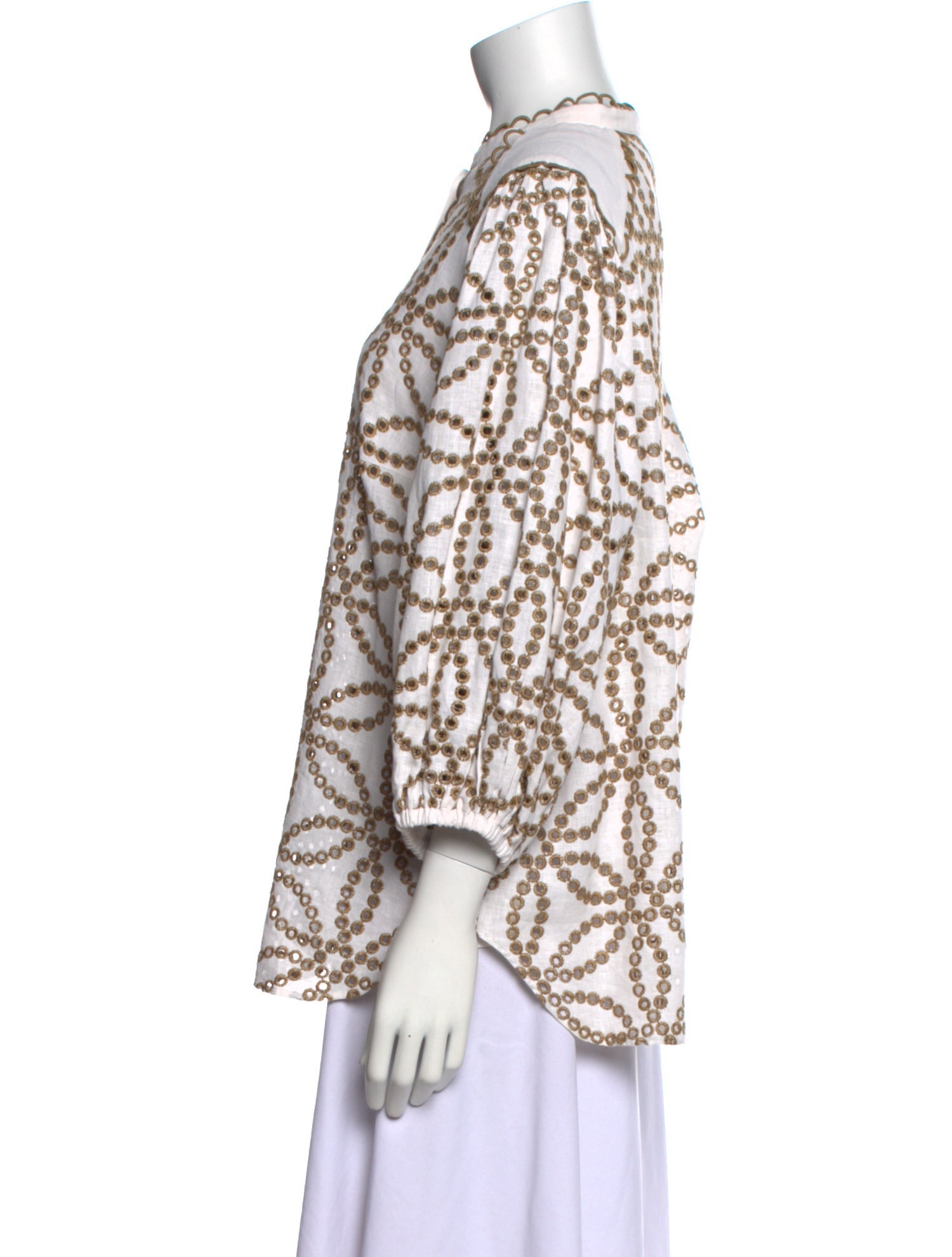 Maison Common Linen Printed Blouse