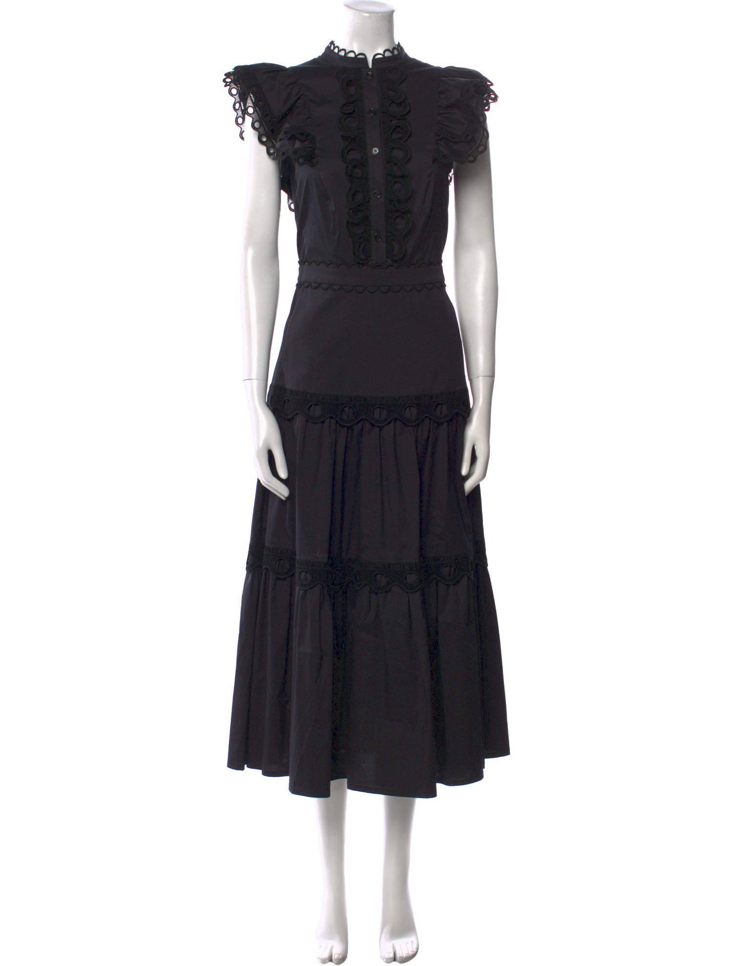 Maison Common Mock Neck Long Dress