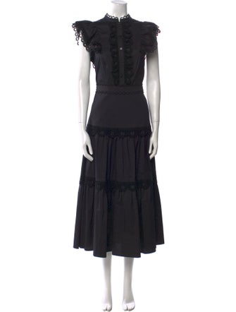 Maison Common Mock Neck Long Dress