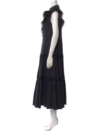 Maison Common Mock Neck Long Dress