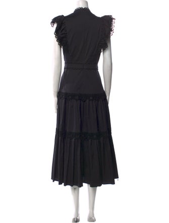 Maison Common Mock Neck Long Dress