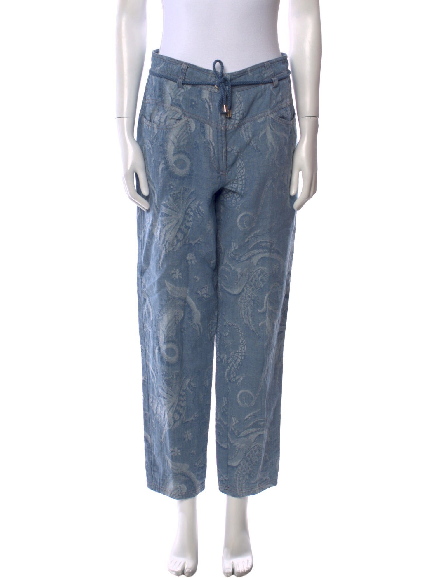 Maison Common Printed Straight Leg Pants