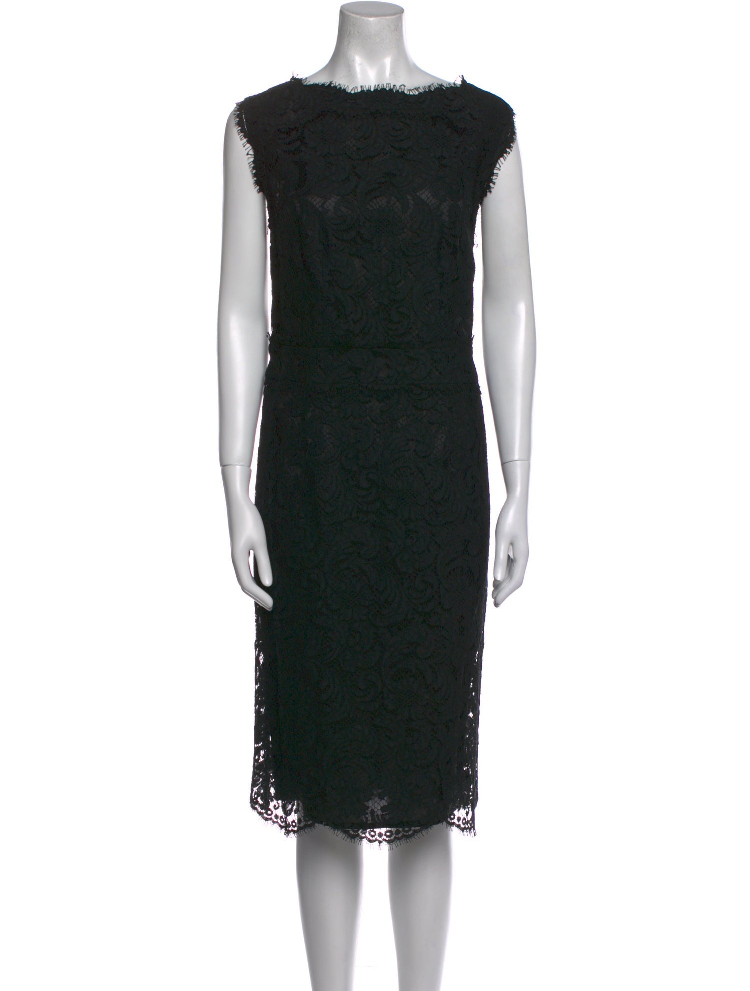 Maison Common Bateau Neckline Midi Length Dress