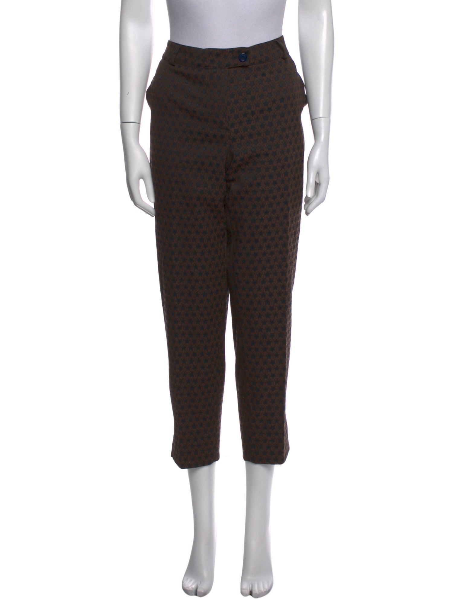 Maison Common Animal Print Straight Leg Pants