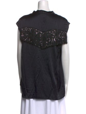 Maison Common Silk V-Neck Blouse