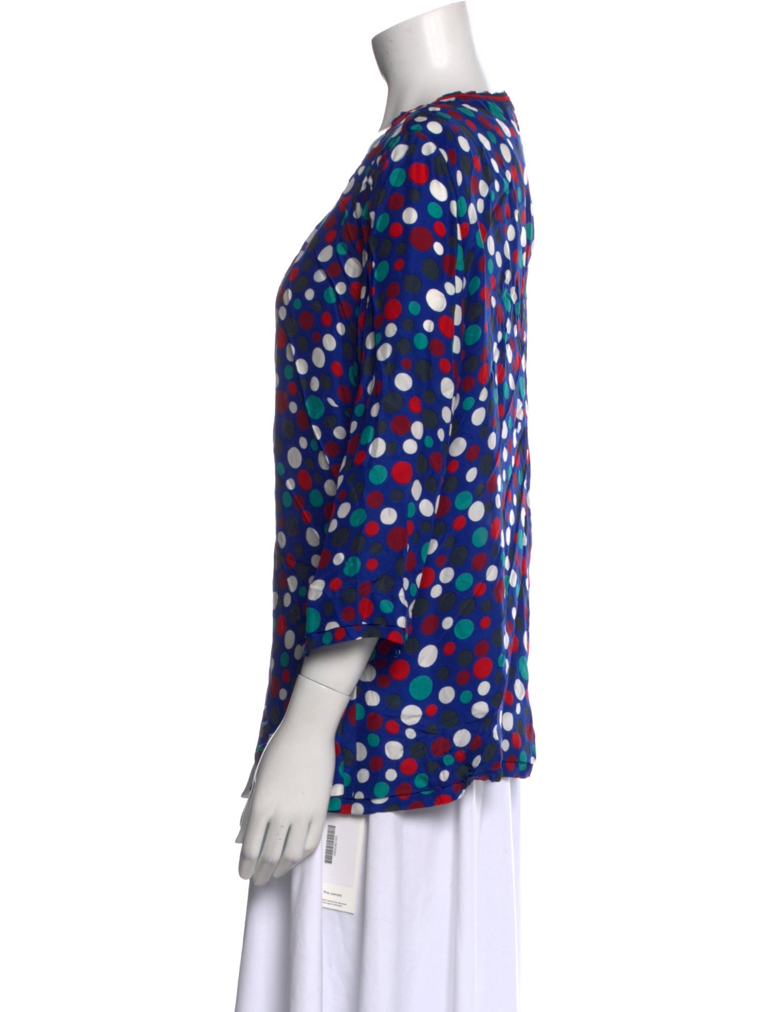 Maison Common Silk Polka Dot Print Blouse