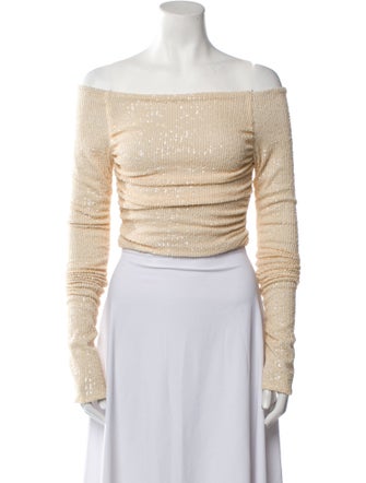 Miscreants Silk Off-The-Shoulder Crop Top