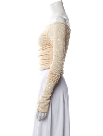 Miscreants Silk Off-The-Shoulder Crop Top