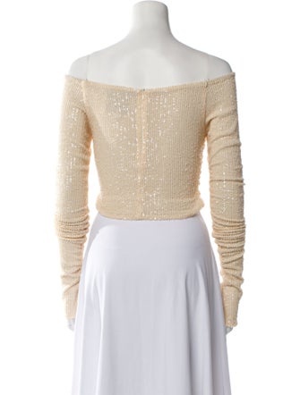 Miscreants Silk Off-The-Shoulder Crop Top