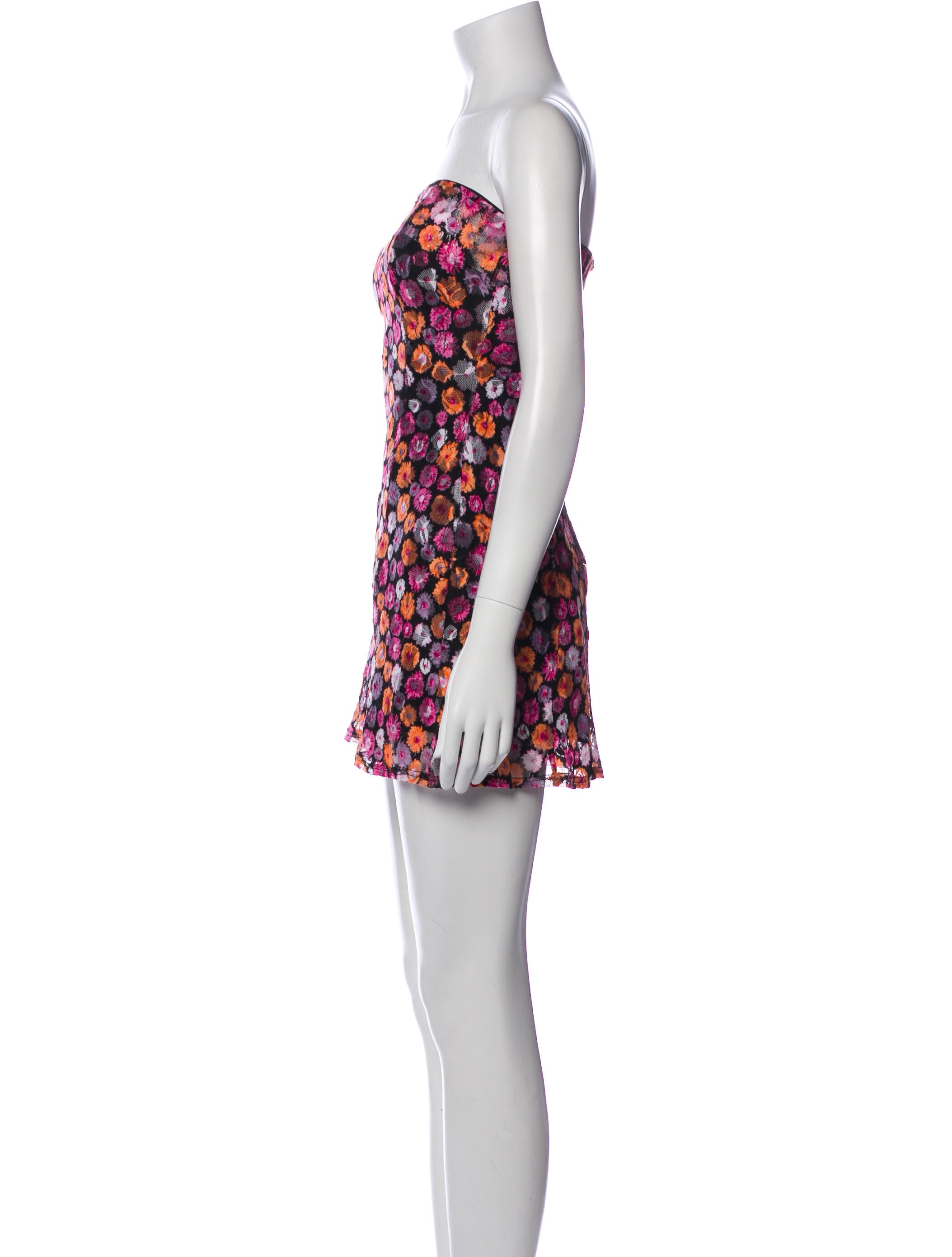 Miscreants Floral Print Mini Dress w/ Tags