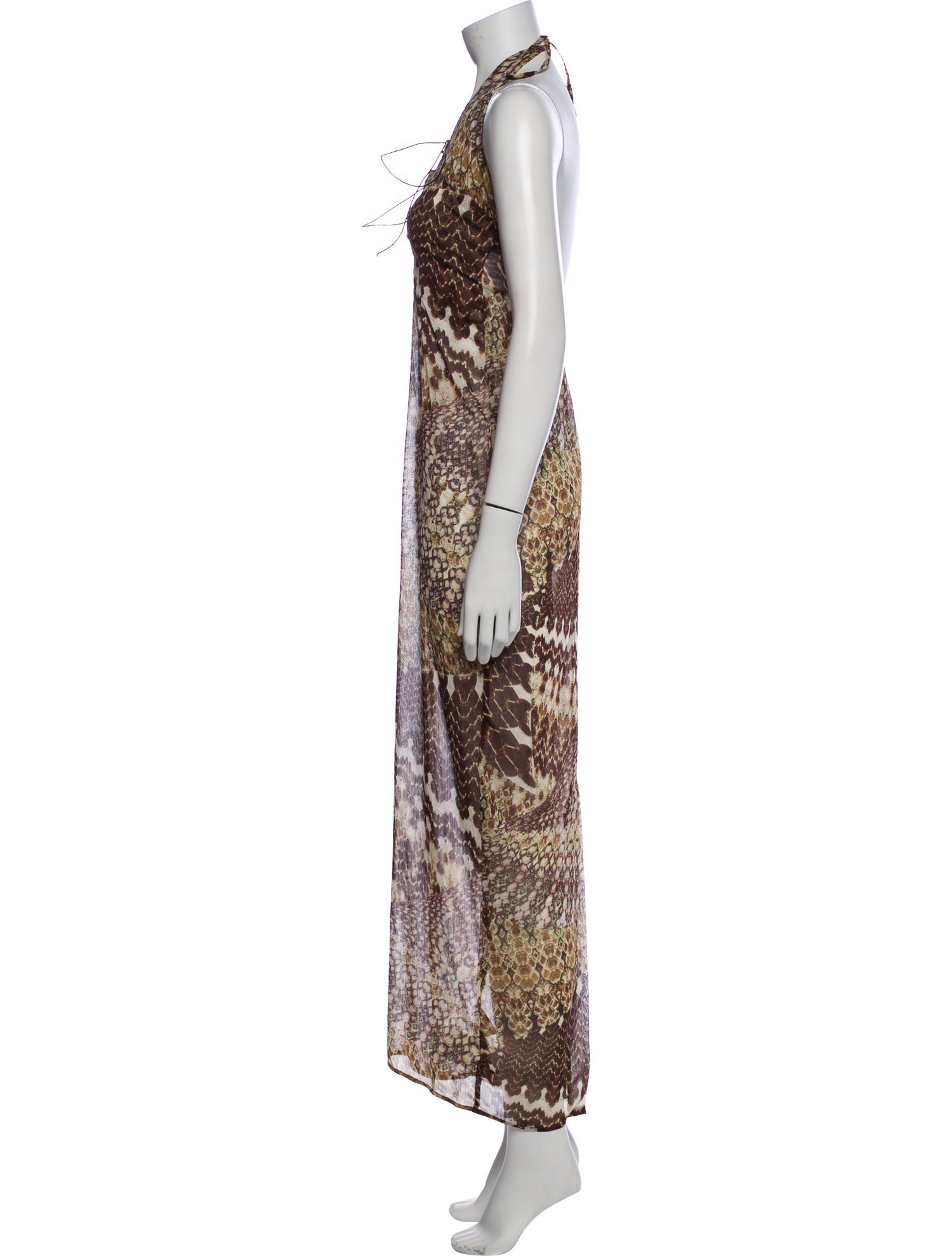 Miscreants Animal Print Long Dress