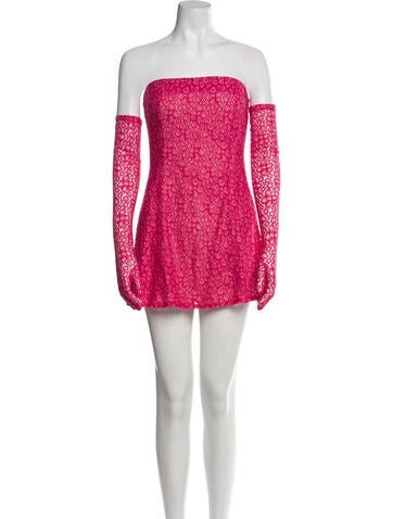 Pre-owned Miscreants Lace Pattern Set In Pink