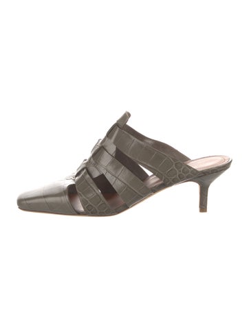 Malone Souliers x Deveaux New York Pumps Leather Printed Mules 9