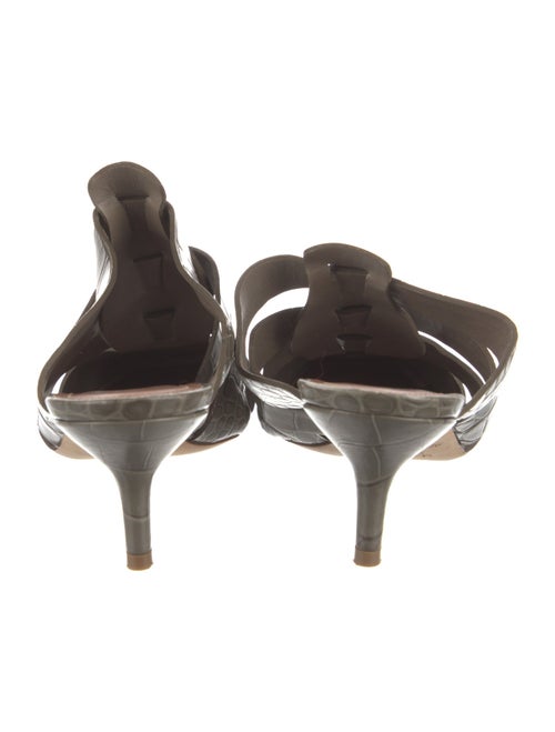 Malone Souliers x Deveaux New York Leather Printed Mules