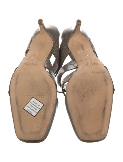 Malone Souliers x Deveaux New York Leather Printed Mules