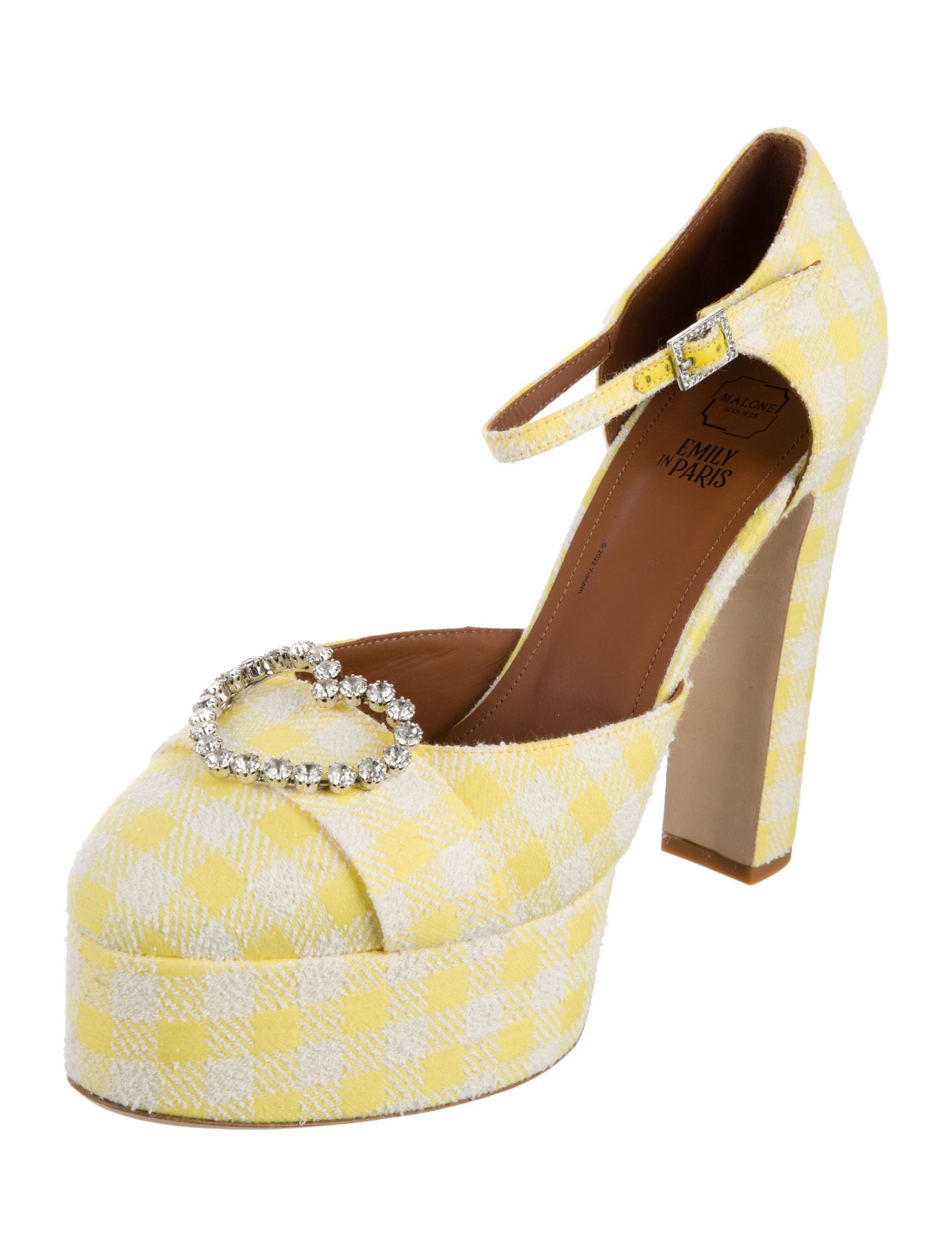 Malone Souliers x Emily in Paris Printed D'Orsay Pumps