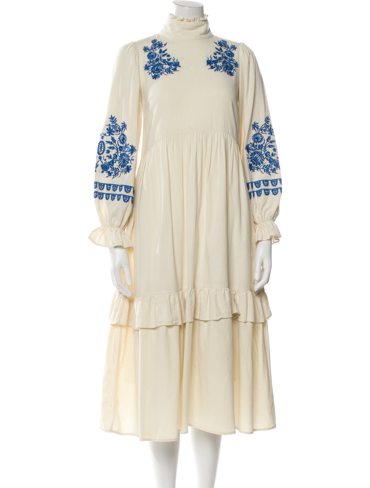 Meadows Mock Neck Midi Length Dress