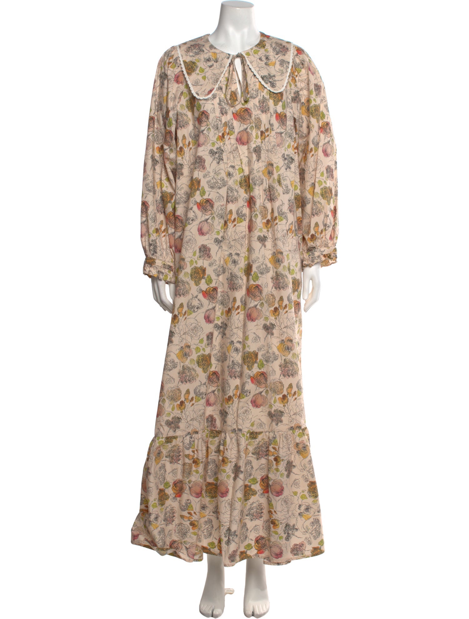 Meadows Floral Print Long Dress