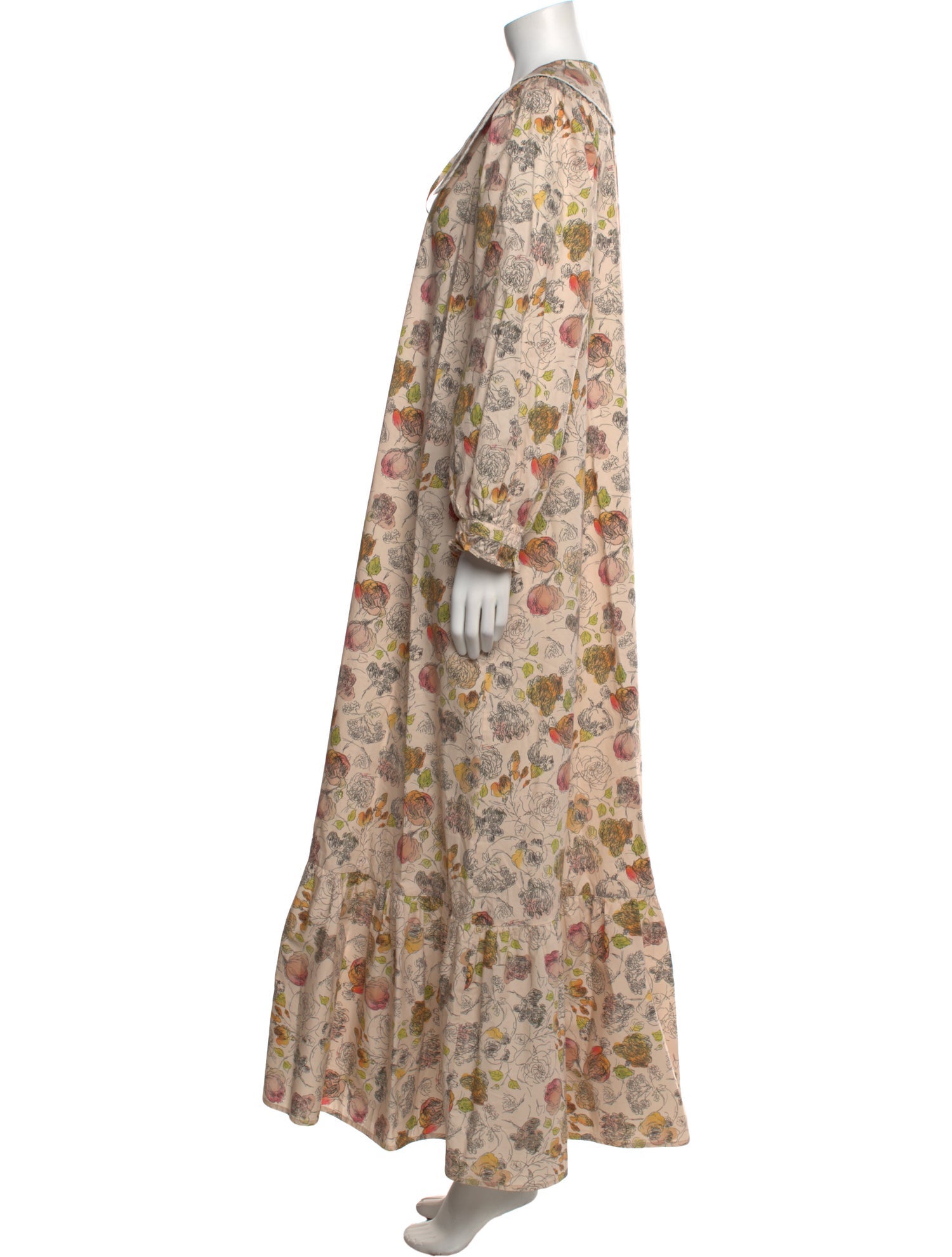 Meadows Floral Print Long Dress