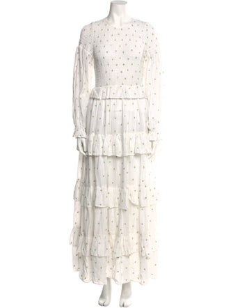 Meadows Floral Print Long Dress