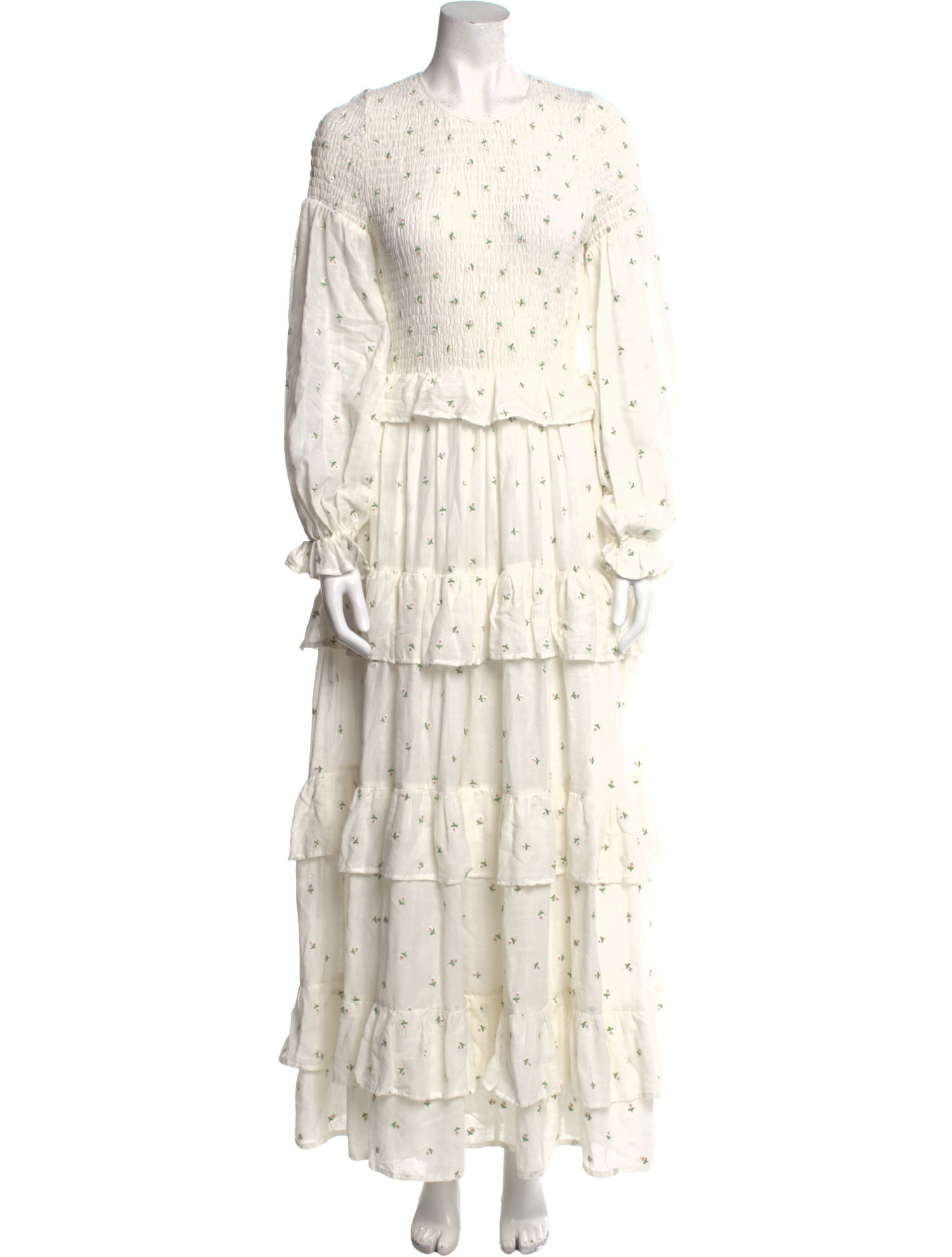 Meadows Floral Print Long Dress