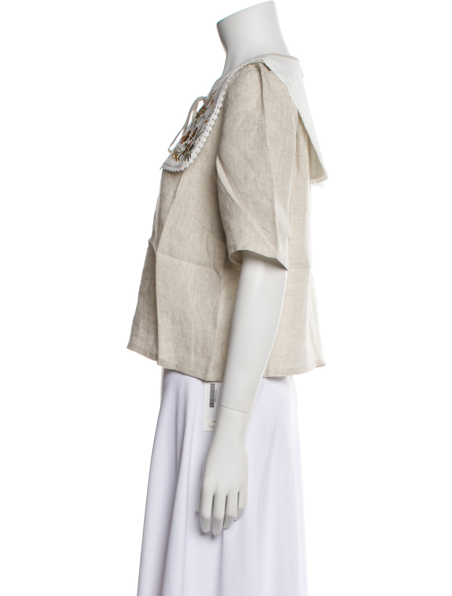 Meadows Linen V-Neck Crop Top w/ Tags