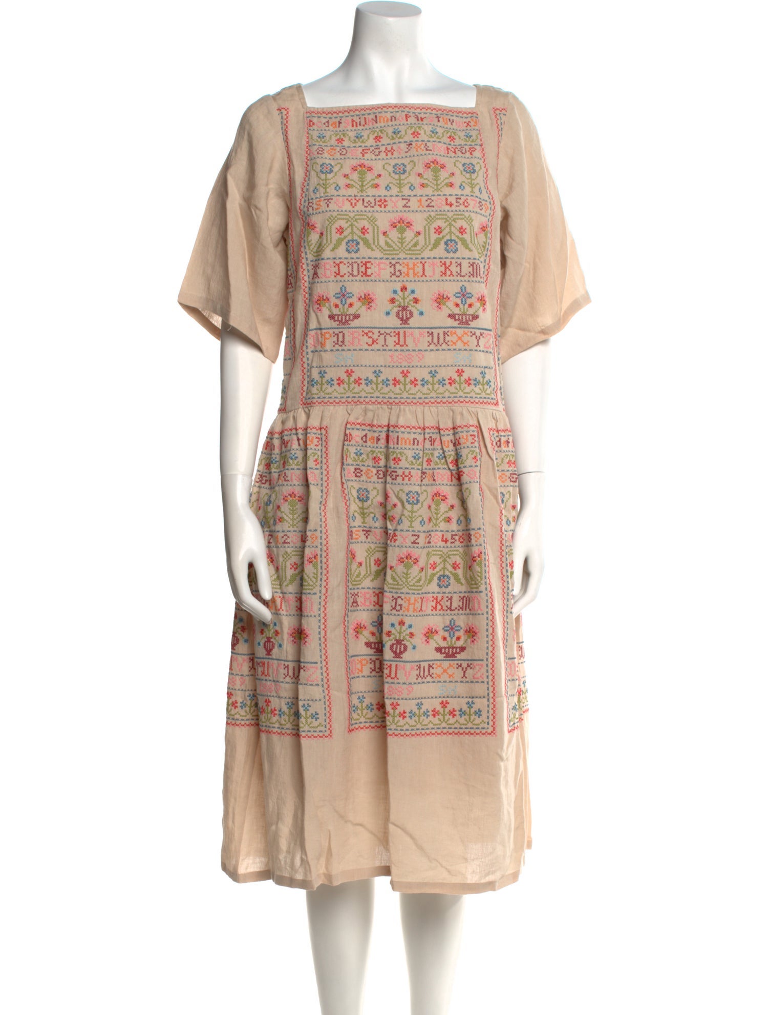 Meadows Linen Midi Length Dress