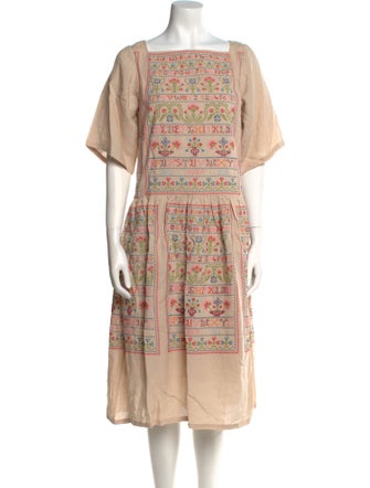 Meadows Linen Midi Length Dress