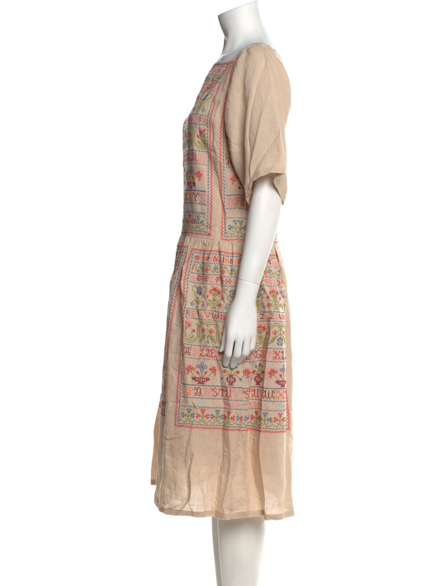 Meadows Linen Midi Length Dress