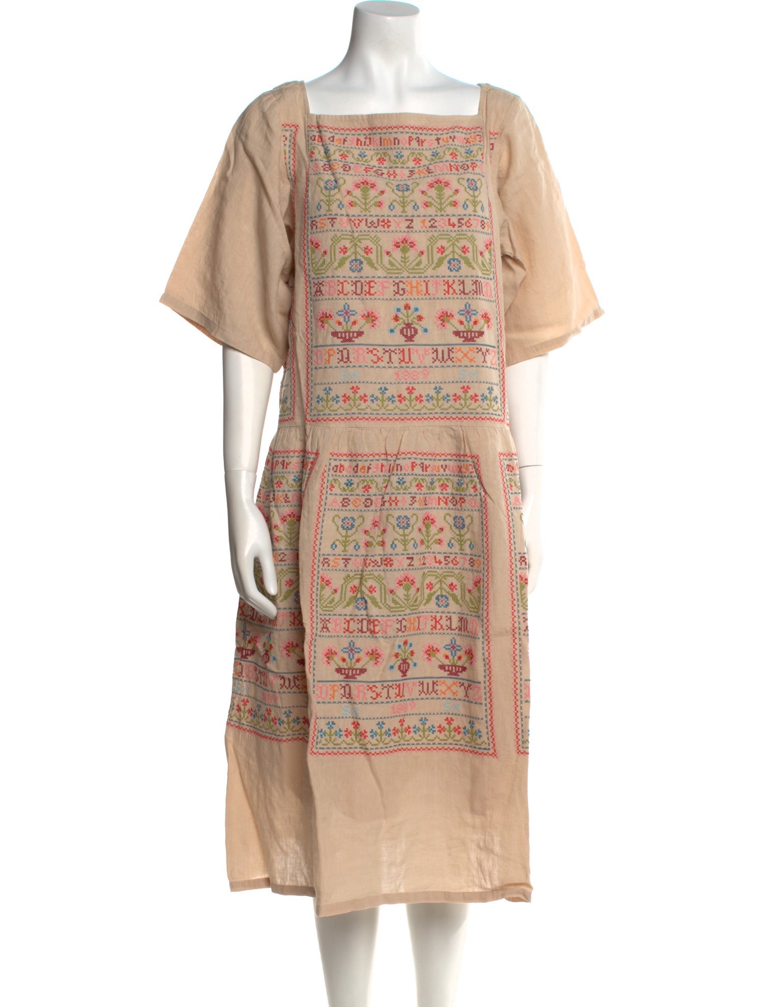 Meadows Linen Midi Length Dress w/ Tags