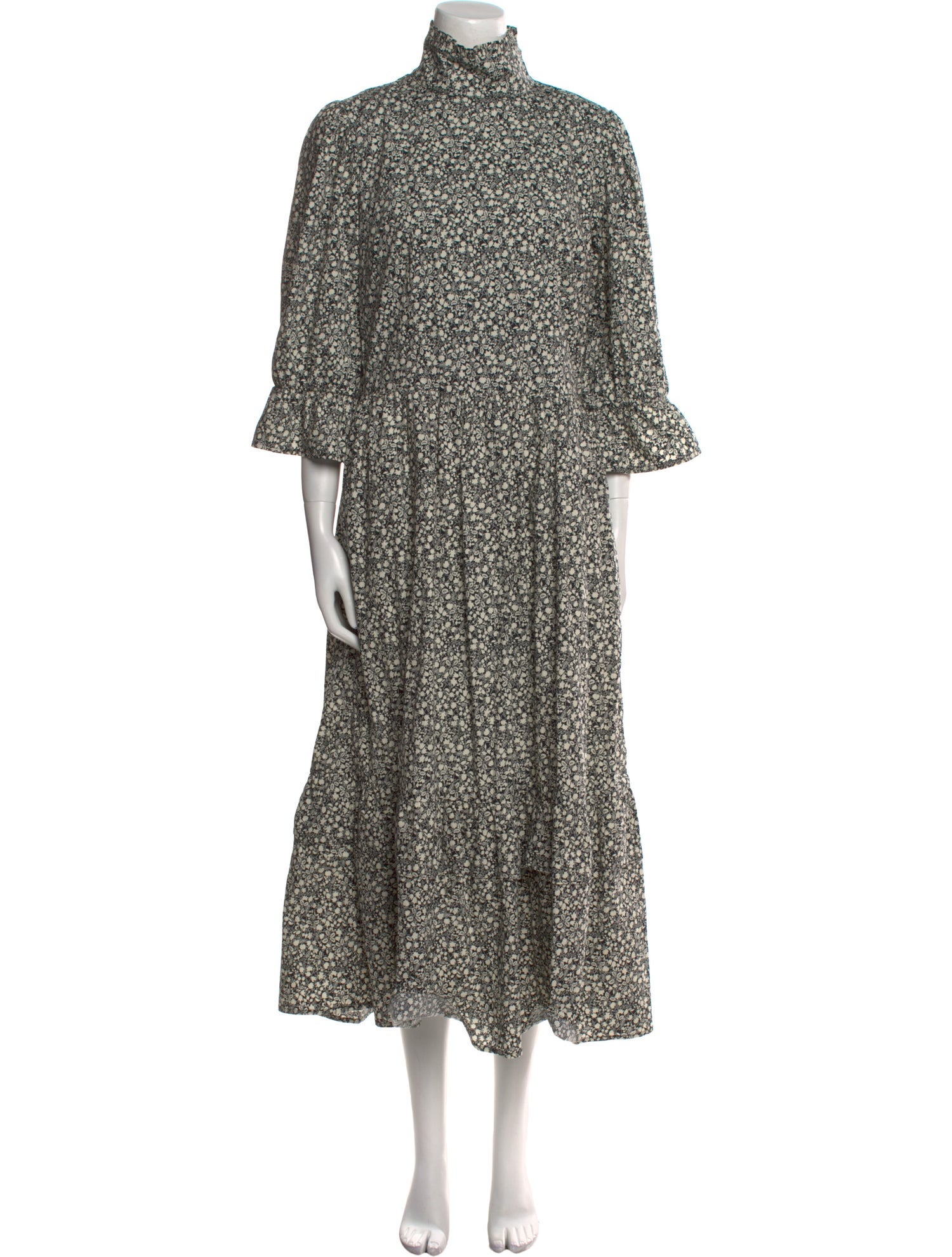 Meadows Floral Print Long Dress