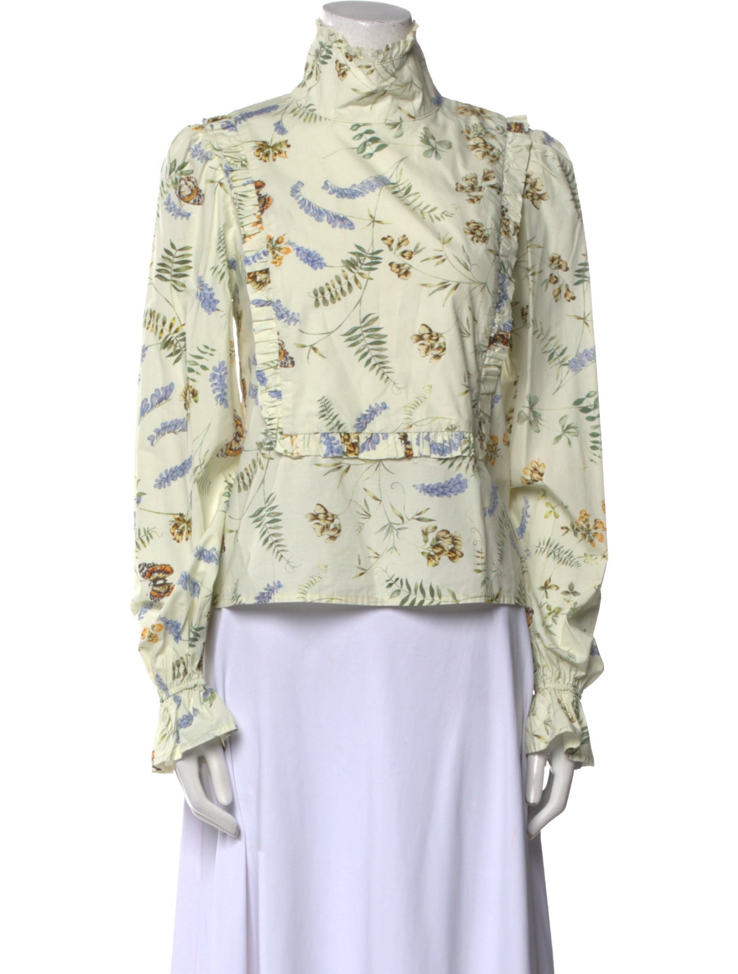 Meadows Printed Mock Neck Top