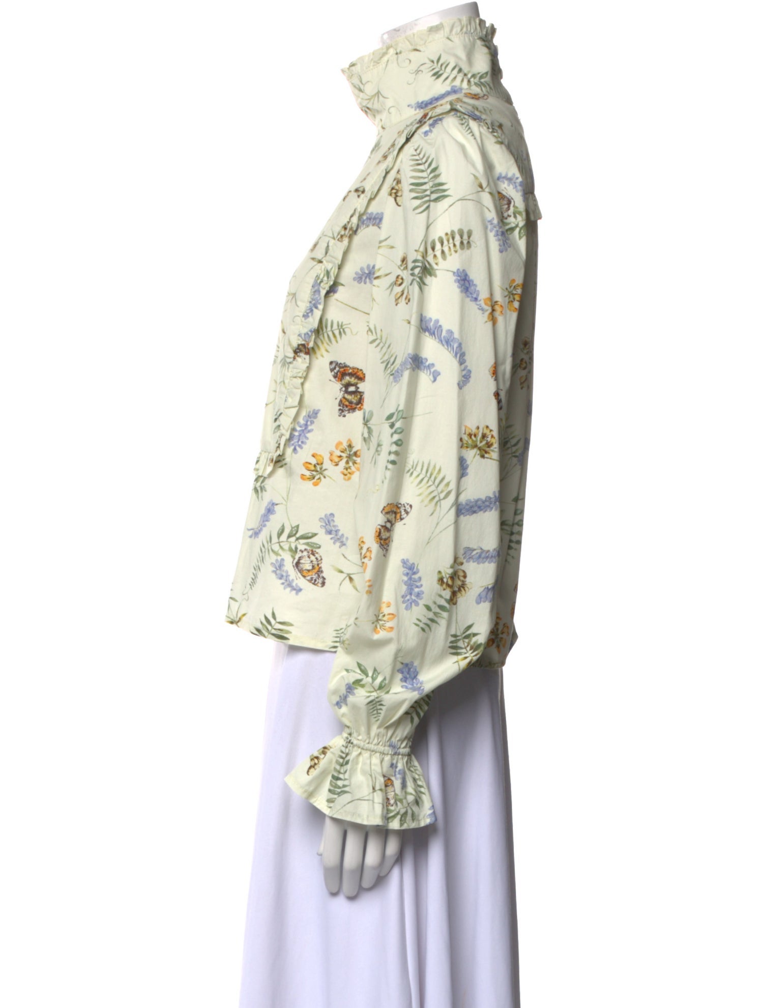 Meadows Printed Mock Neck Top