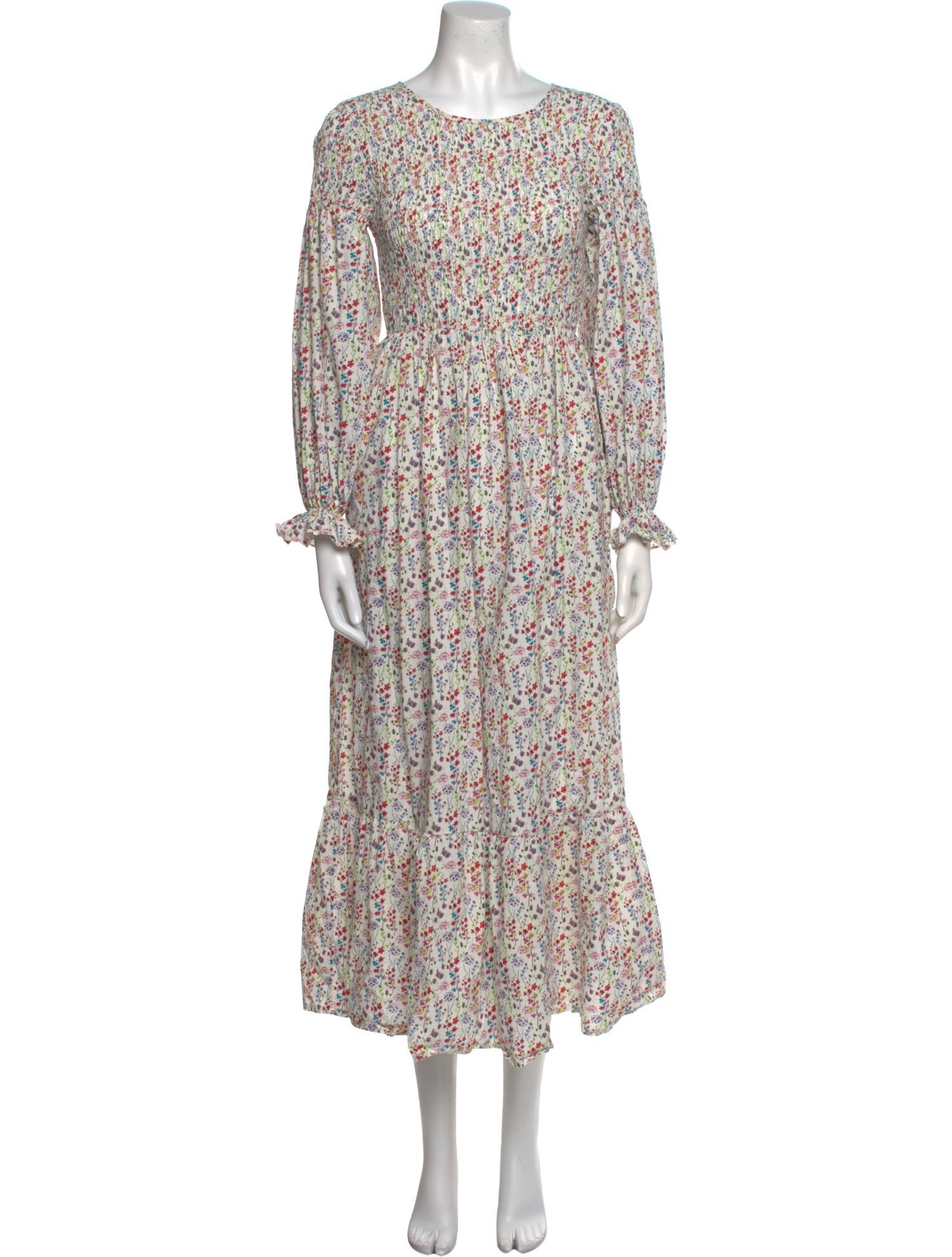 Meadows Floral Print Long Dress