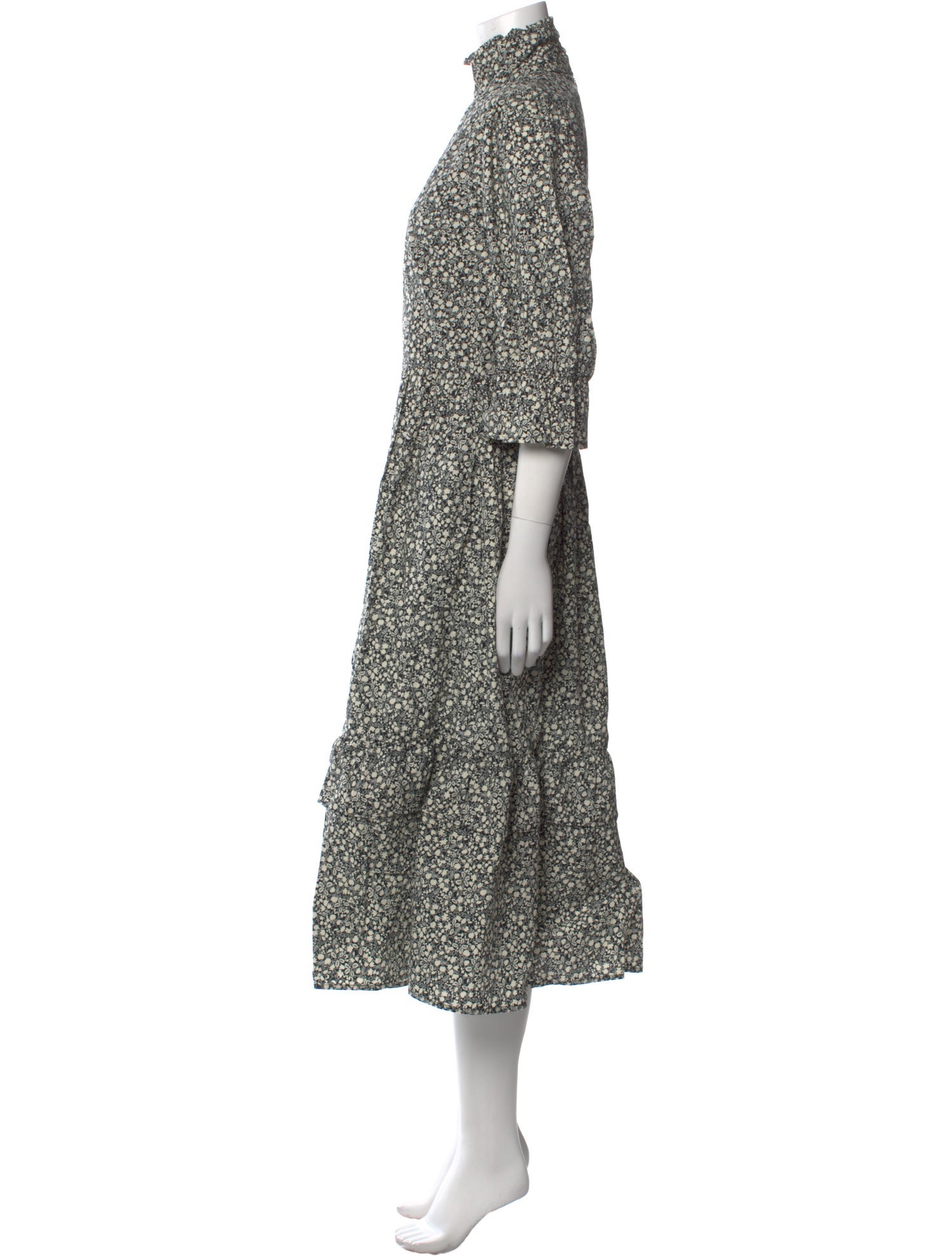 Meadows Floral Print Long Dress