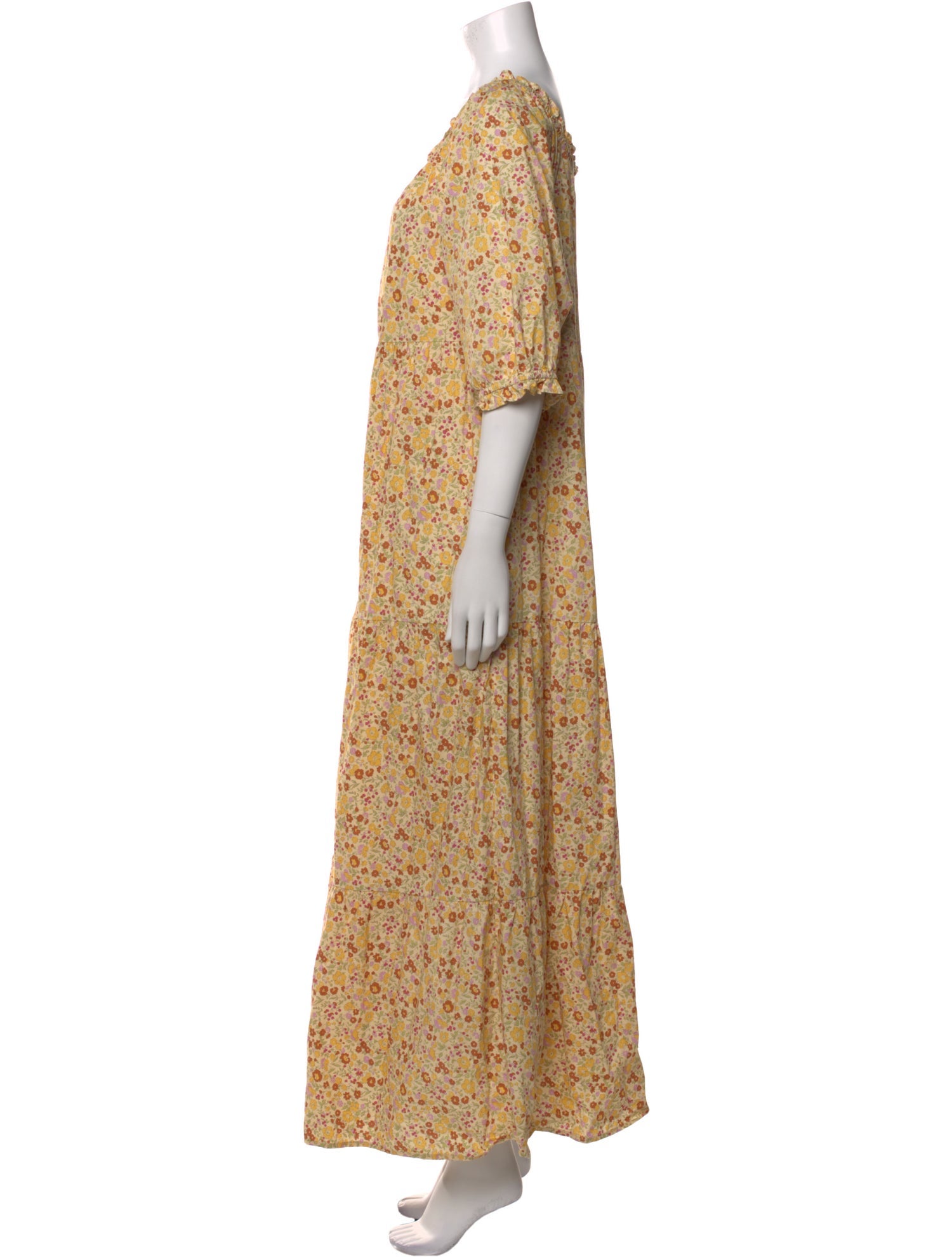 Meadows Floral Print Long Dress