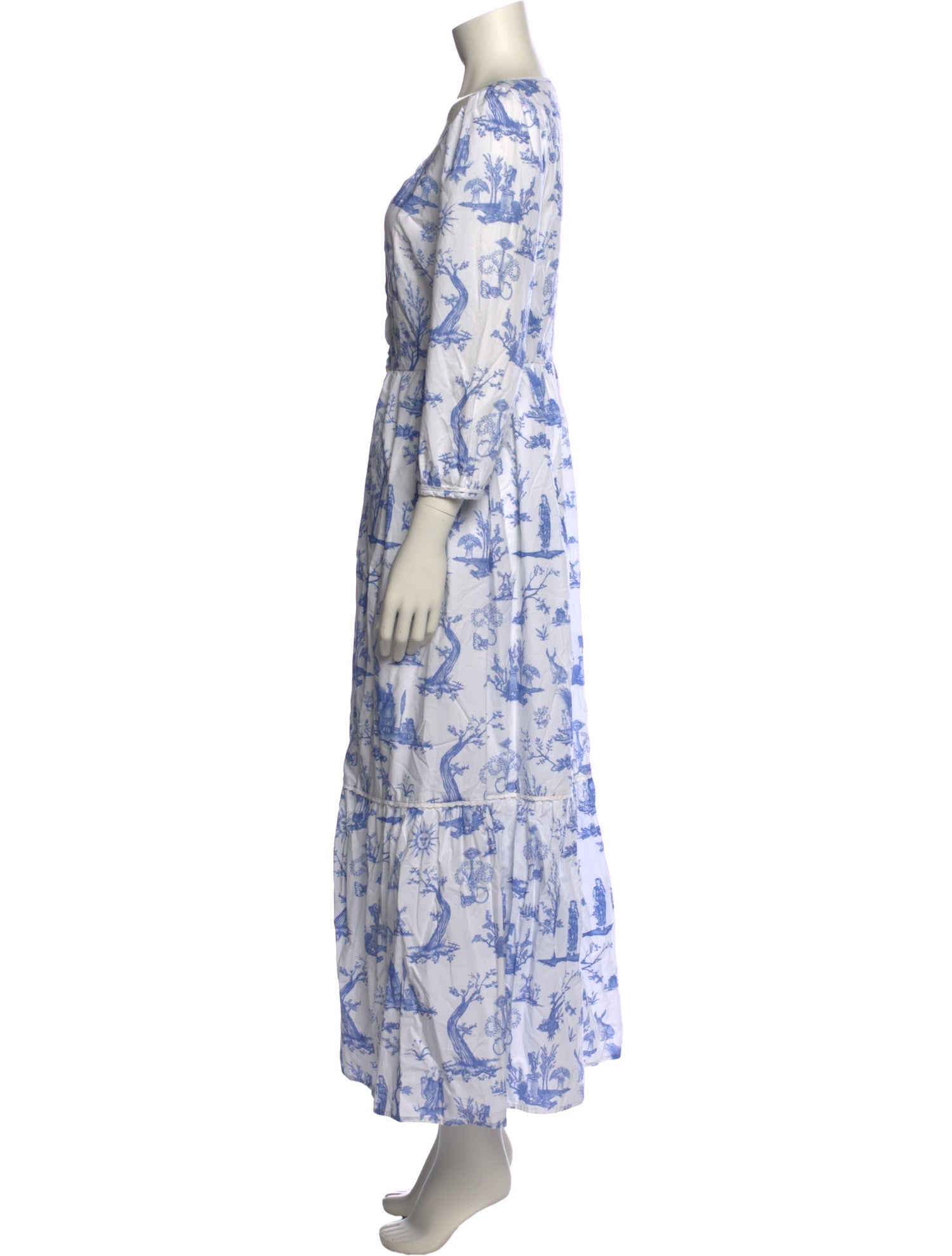 Meadows Floral Print Long Dress