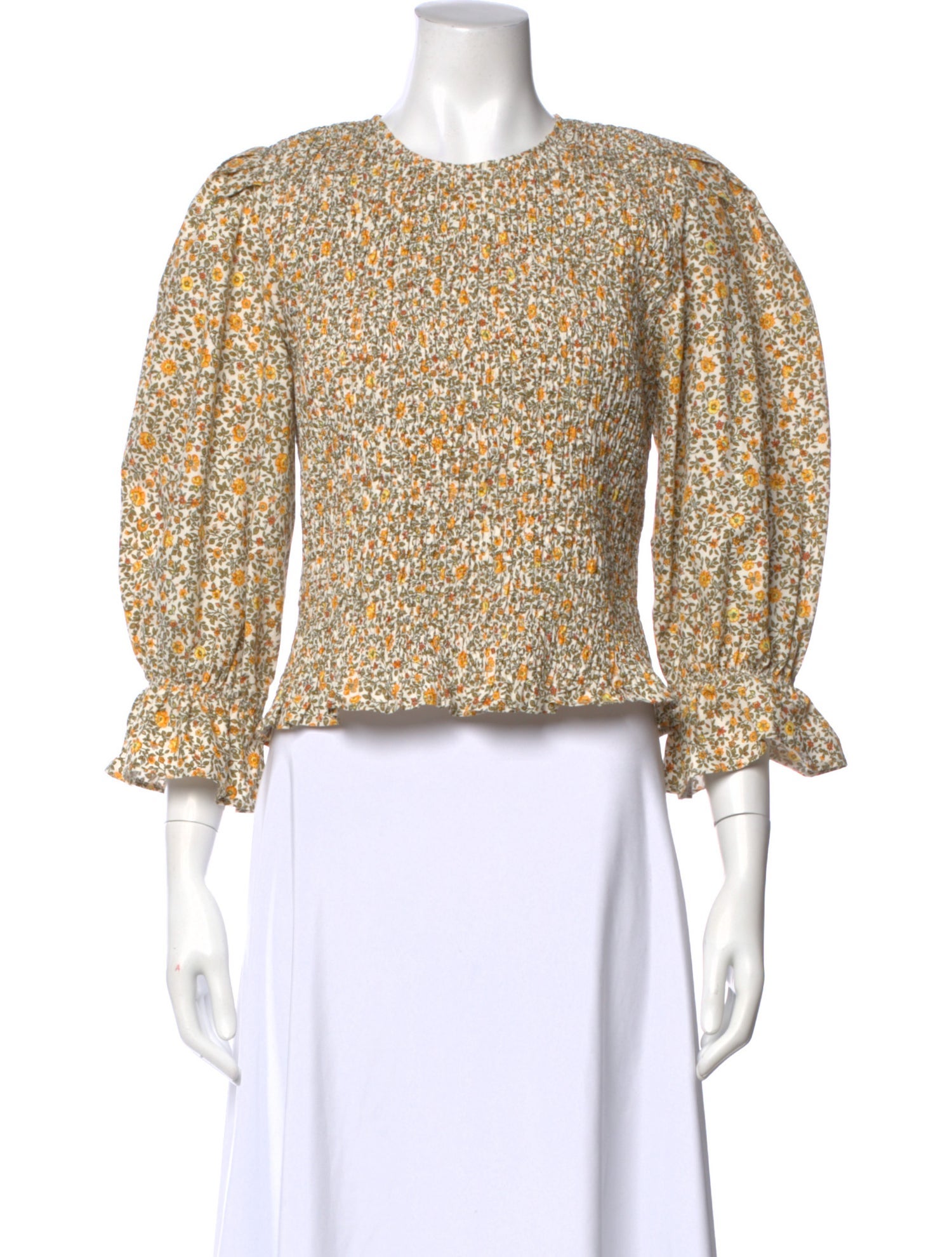 Meadows Floral Print Crew Neck Blouse