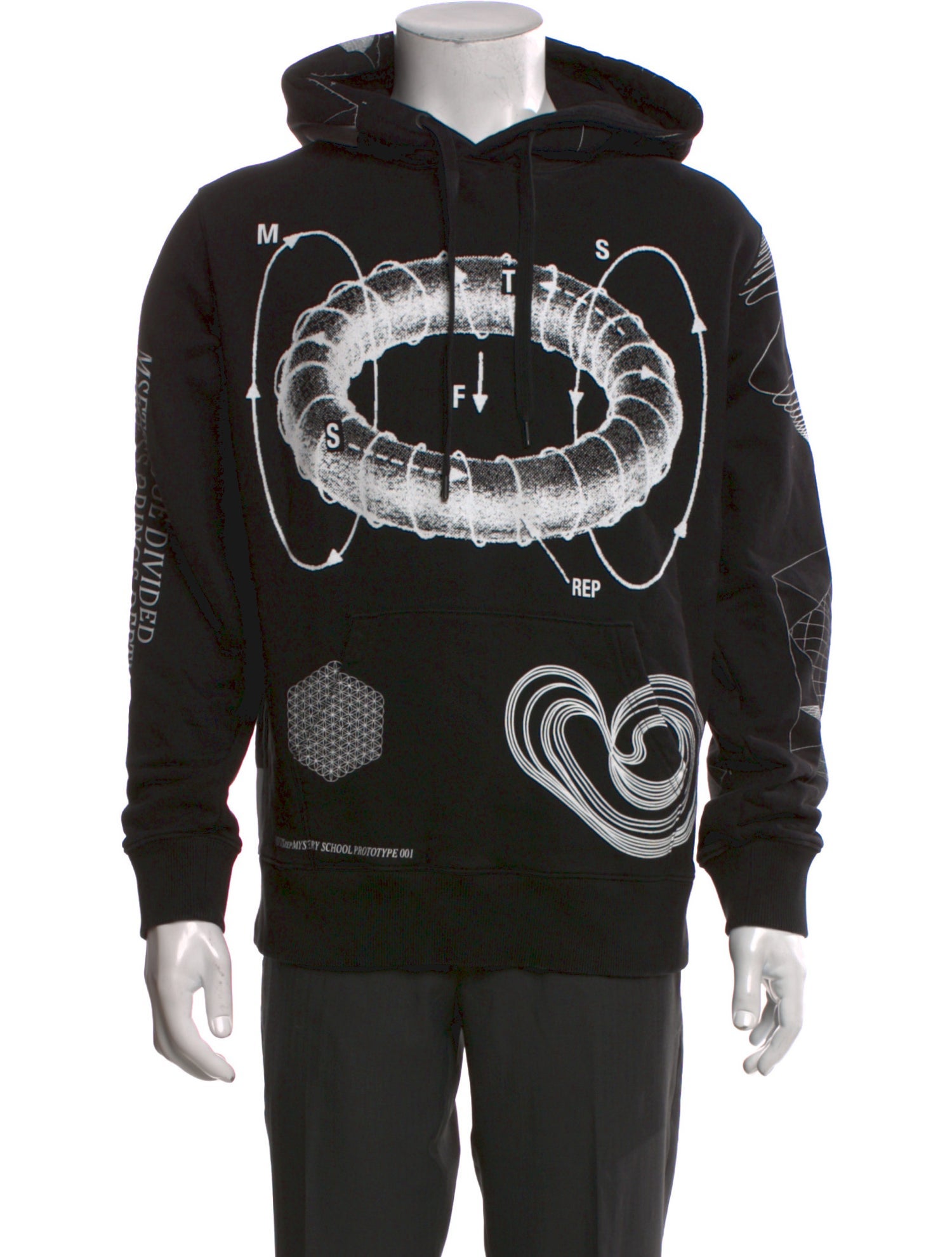 MSFTSrep Graphic Print Crew Neck Hoodie