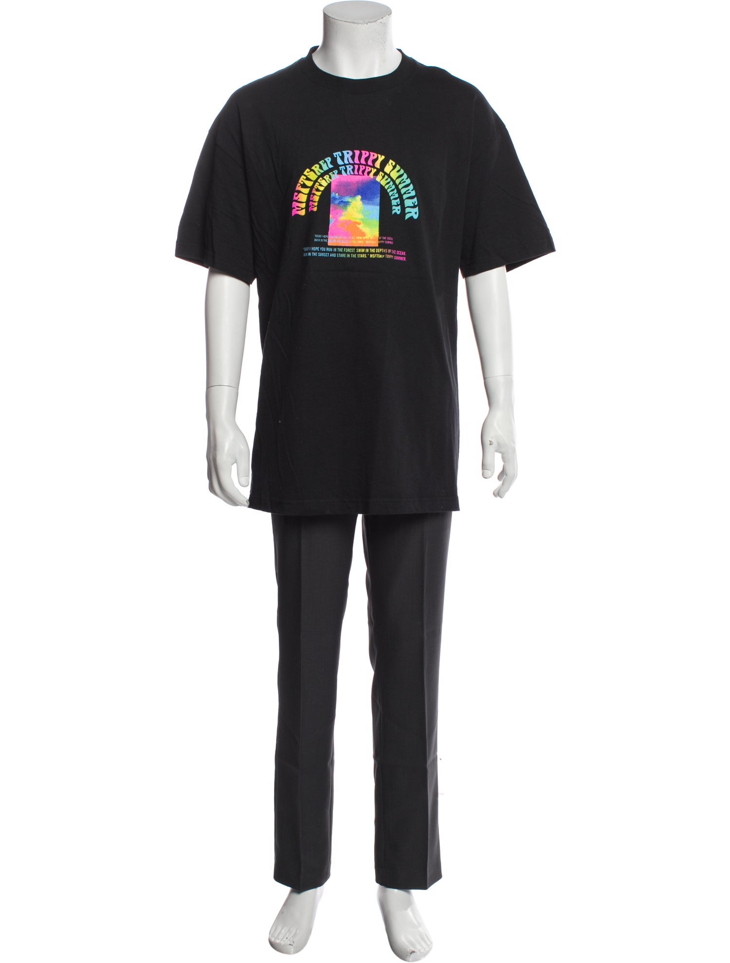 MSFTSrep Graphic Print Crew Neck T-Shirt