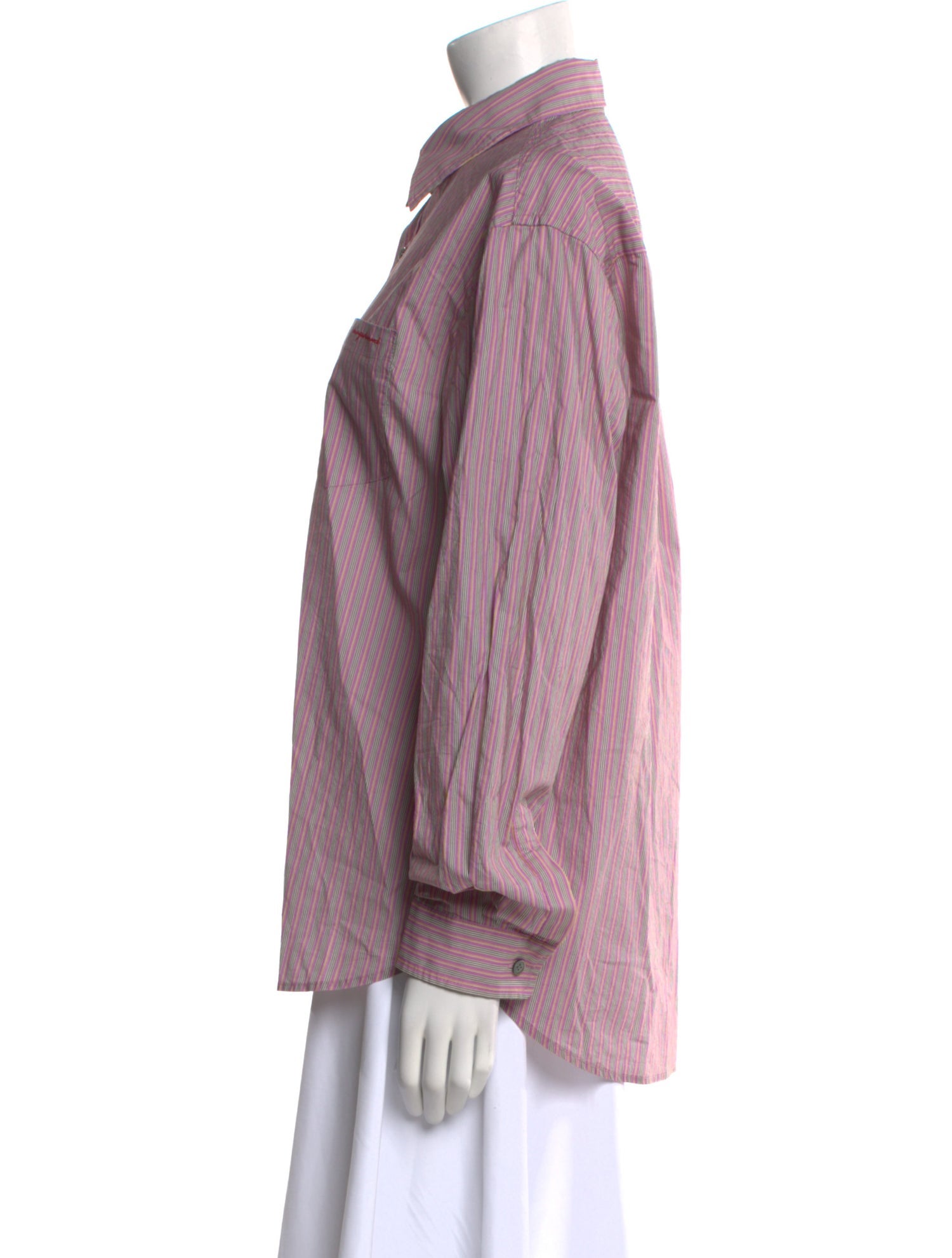 Marge Sherwood Striped Long Sleeve Button-Up Top