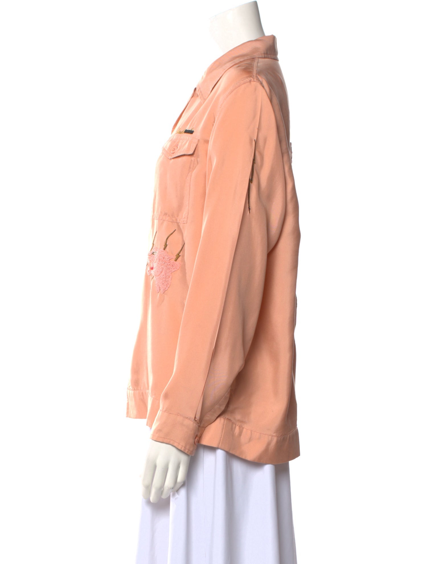 Maharishi Long Sleeve Button-Up Top