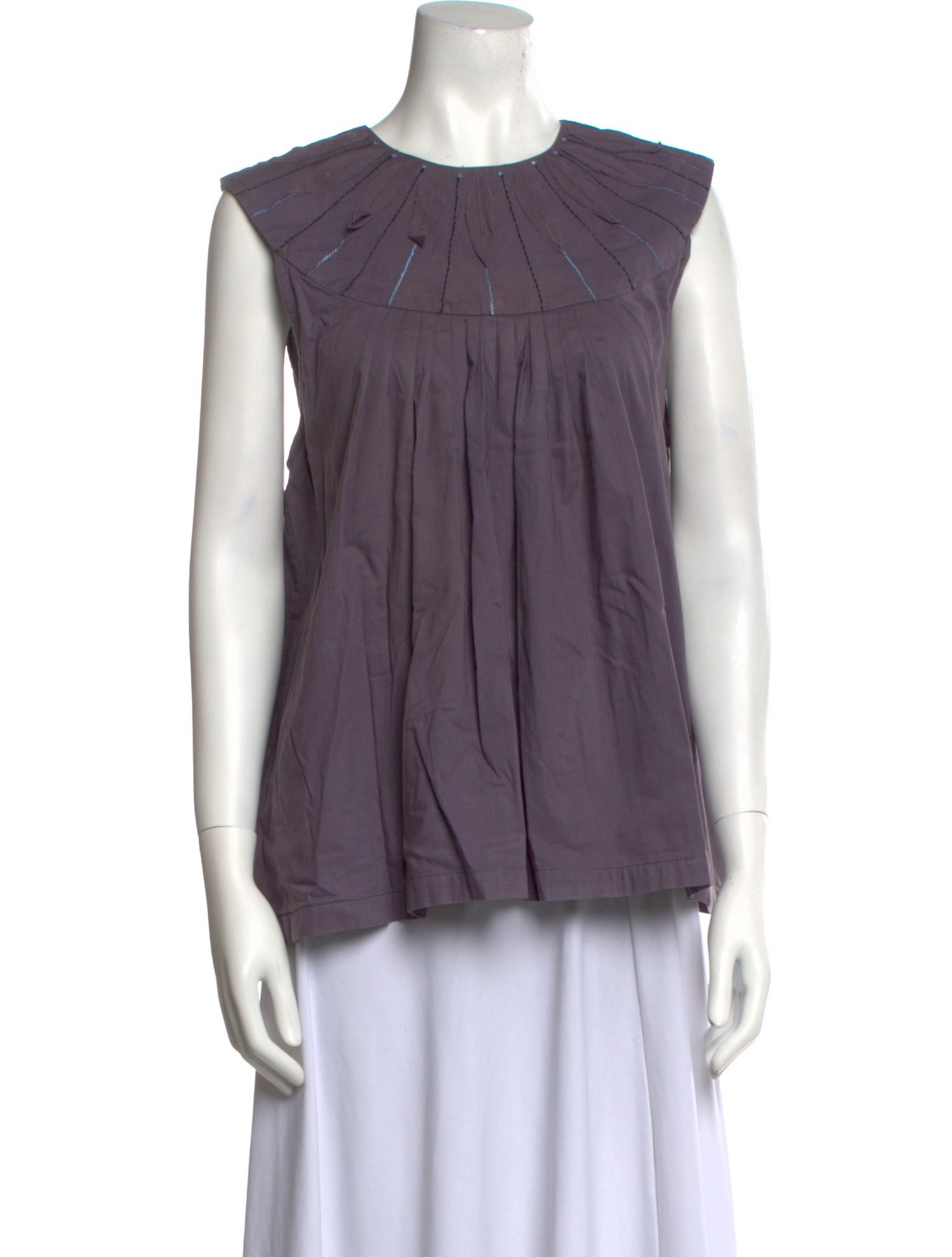 Maharishi Crew Neck Sleeveless Blouse