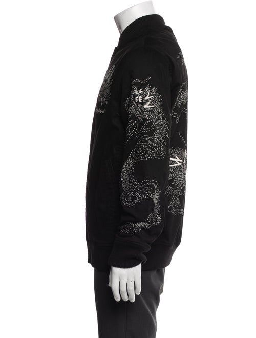 Maharishi Graphic Print Mock Neck Cardigan