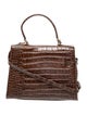 Muska Embossed Leather Top Handle Bag