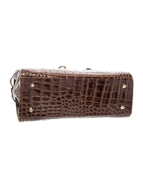 Muska Embossed Leather Top Handle Bag