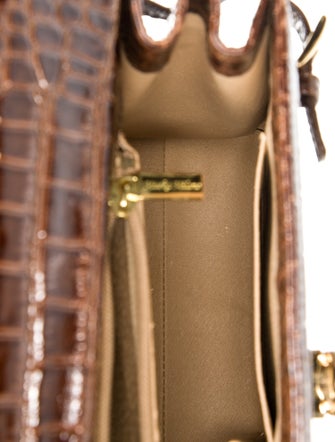 Muska Embossed Leather Top Handle Bag