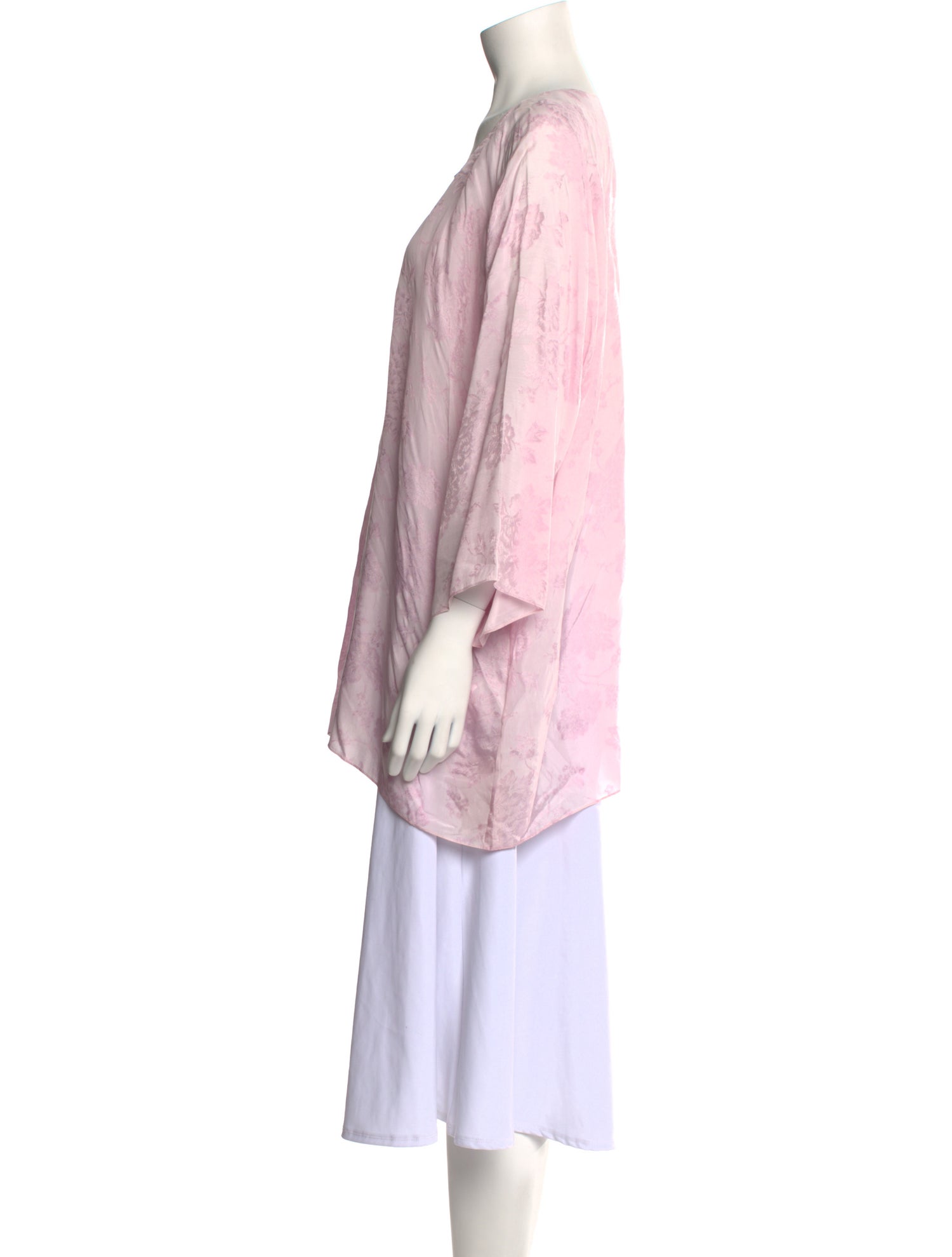 Ms Min Tie-Dye Print Scoop Neck Tunic